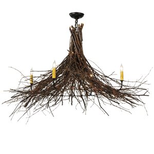 Greenbriar Oak 4-Light Candle-Style Chandelier