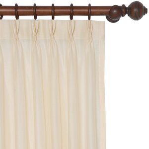 Sadler Solid Sheer Pinch Pleat Single Curtain Panel