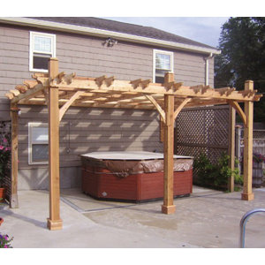 Breeze Attached 12 Ft. W x 16 Ft. D Pergola