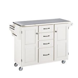 Adelle-a-Cart Kitchen Island with Stai..