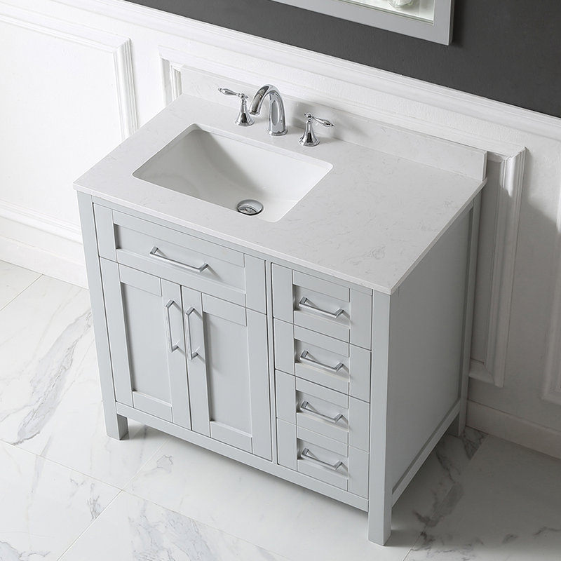 Ove Decors Tahoe 36 Quot Single Bathroom Vanity Set With Mirror In Dove Gray Amp Reviews Wayfair