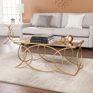 Rose Gold Coffee Table Set Wayfair Dunlin Geometric 2 Piece Coffee Table Set