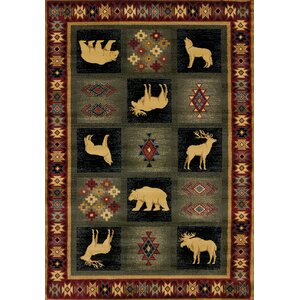 Genesis Green/Red Dakota Area Rug