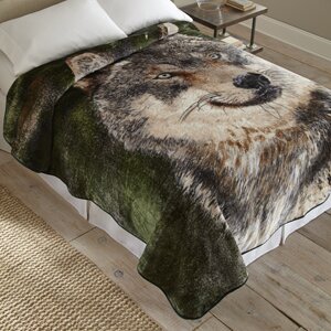 Wolf Portrait Throw Blanket