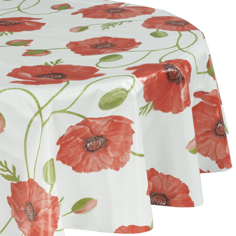 Ottomanson Essential Poppy Flower Design Tablecloth & Reviews Wayfair