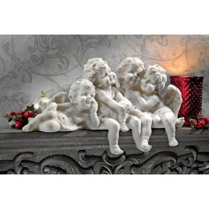 Cherub Conclave Shelf Sitting Angel Sculpture