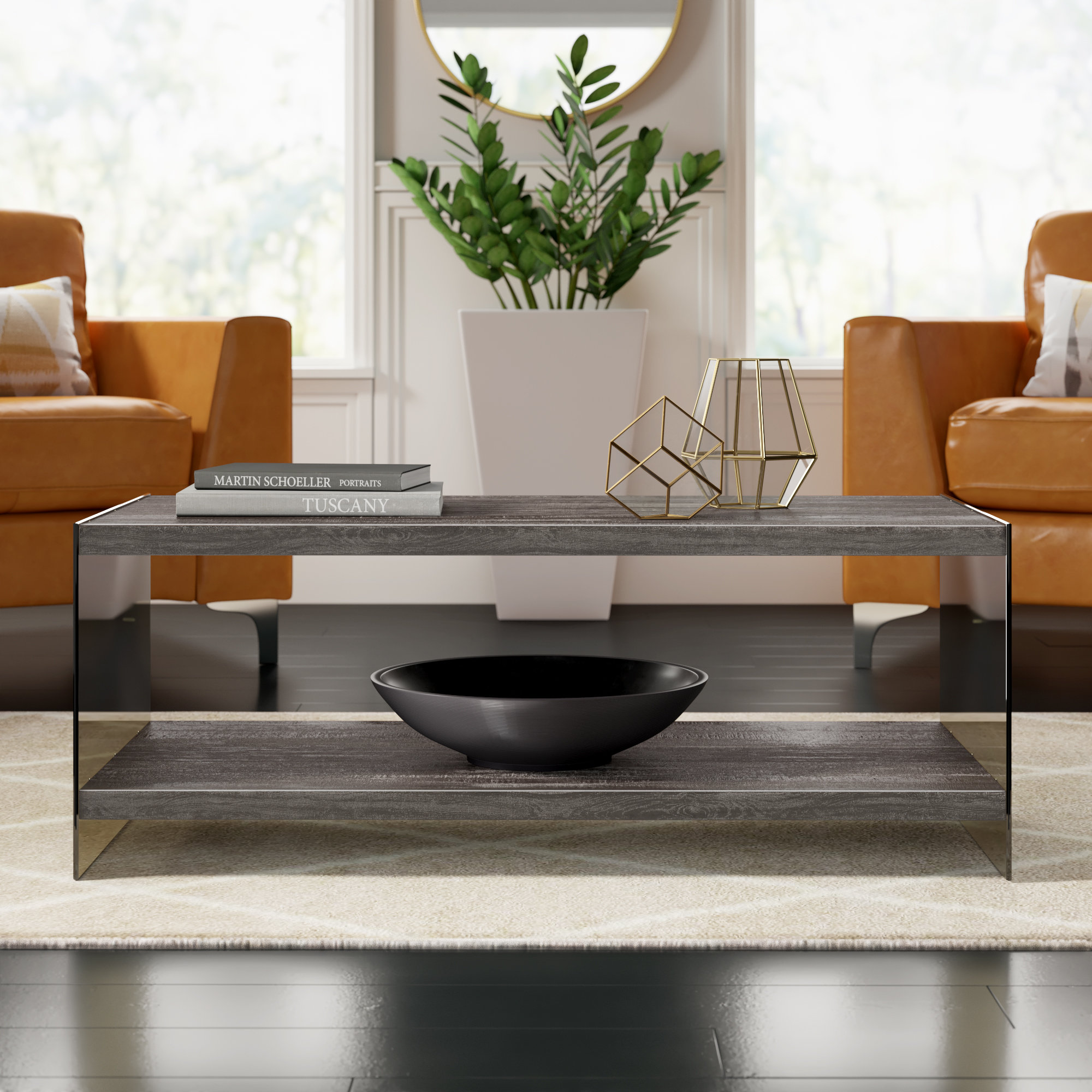 Mercury Row Liter Modern Coffee Table With Tray Top Mercury Row Liter Modern Coffee Table With Tray Top