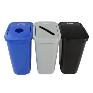 Billi Box Cans Bottles And Paper Gallon Recycling Bin Set Billi Box Cans Bottles And Paper Gallon Recycling Bin Set