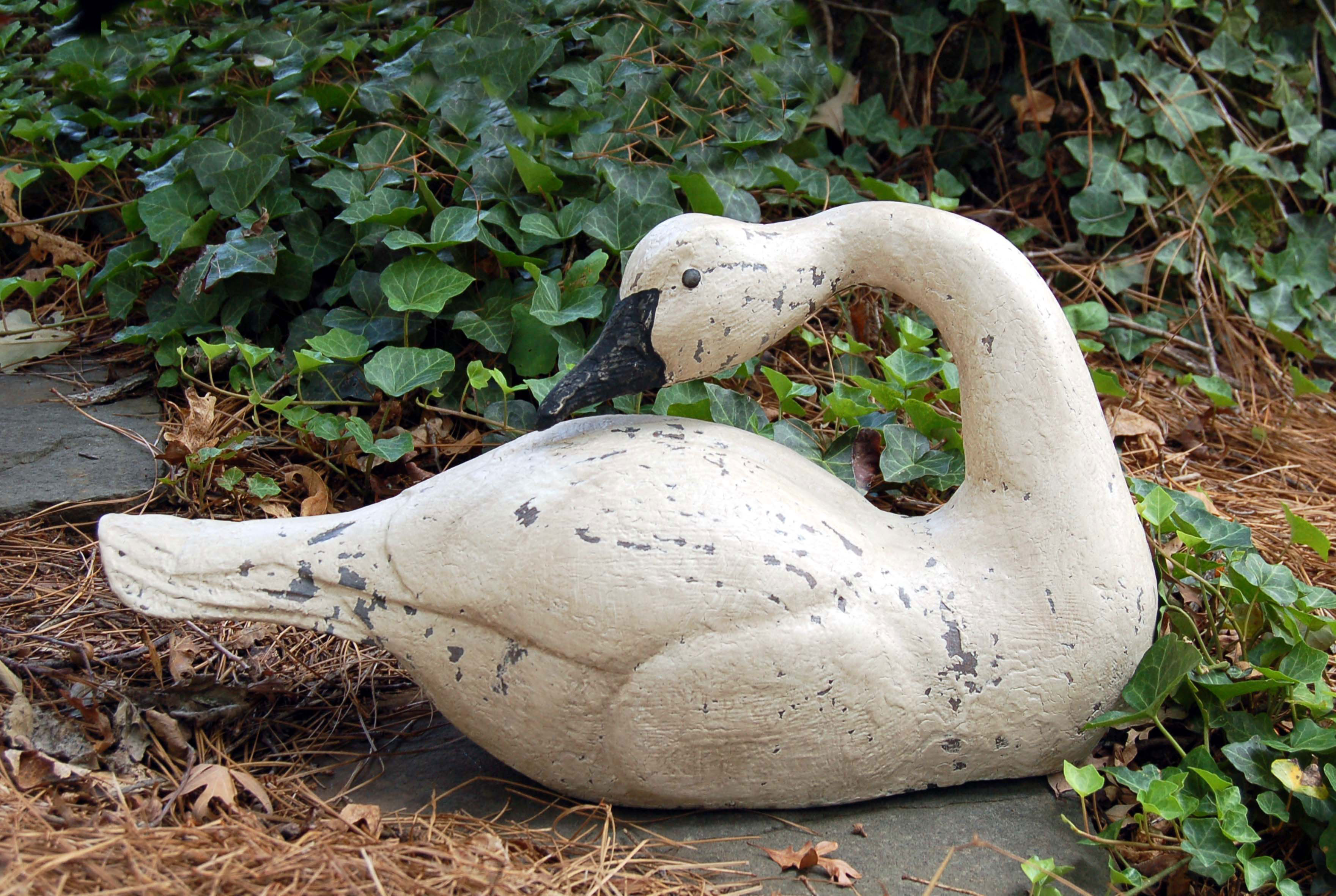 The Sleeping Swans >> Primitive Sleeping Swan Figurine The Sleeping Swans >> Primitive Sleeping Swan Figurine