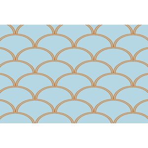 Archey Blue / Orange Area Rug