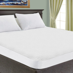 Premium Hypoallergenic Waterproof Mattress Protector by Alwyn Home