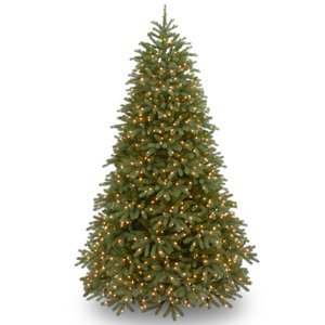 Jersey Fraser Fir 7.5' Green Artificial Christmas Tree with 1000 LED Multi Lights and Stand