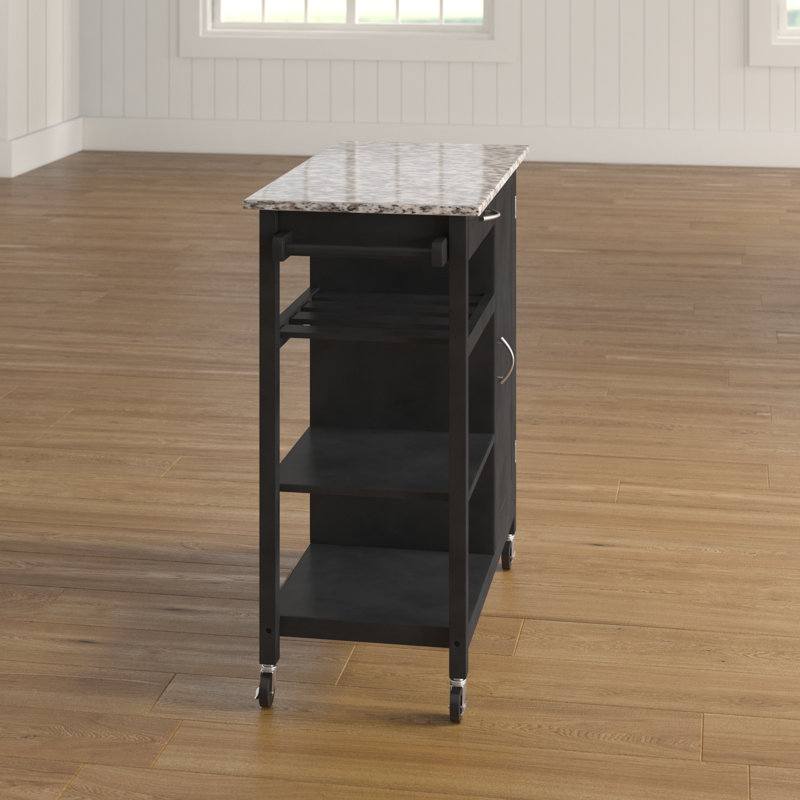 Red Barrel Studio Roselle Kitchen Cart with Faux Marble Top & Reviews
