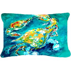 Coastal  Crab Indoor/Outdoor Throw Pillow