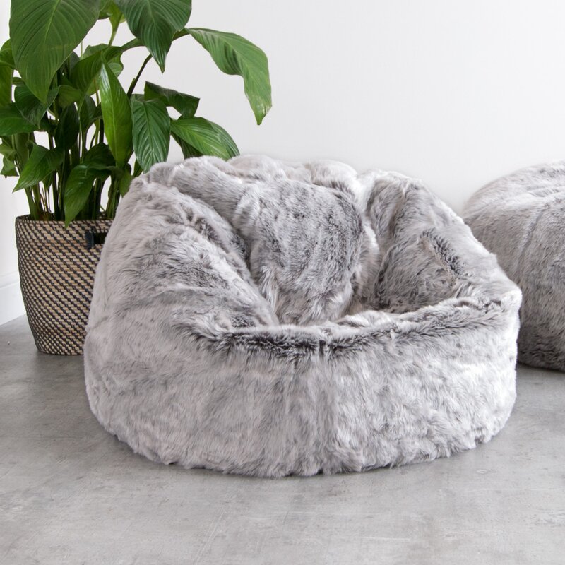 Hokku Designs Kids Faux Fur Bean Bag Chair & Reviews | Wayfair.co.uk