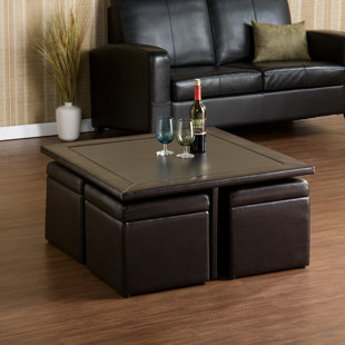 Coffee Table With Cushion Top Wayfair Schooner Coffee Table With Lift Top Stools