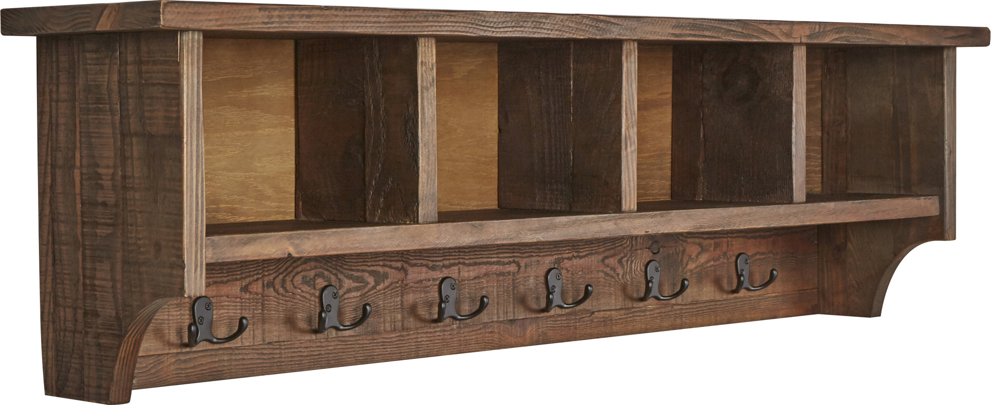 Loon Peak Somers Wall Mounted Coat Rack With Storage Cubbies - Defaultname loon peak somers wall mounted coat rack with storage cubbies - defaultname