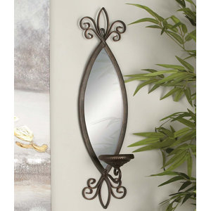 Amansara Metal Mirror Candle Sconce