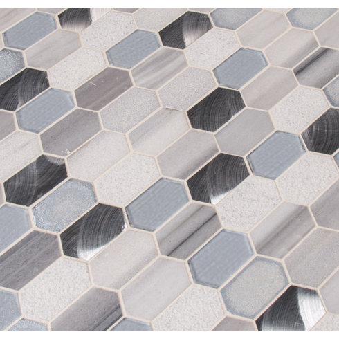Msi Harlow Picket Gl Stone Mosaic Tile In Gray Wayfair Harlow Picket Gl Stone Mosaic Tile In Gray