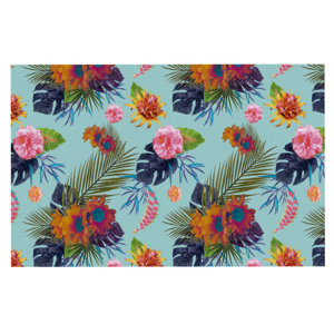 Nika Martinez 'Tropical Floral' Flowers Doormat