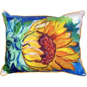 Windy Sunflower Indoor/Outdoor Lumbar Pillow