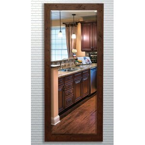 Dark Walnut Beveled Wall Mirror