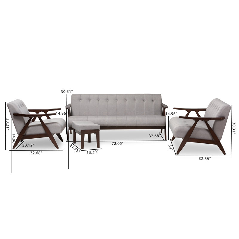 Wholesale Interiors Enrico 4 Piece Living Room Set & Reviews Wayfair