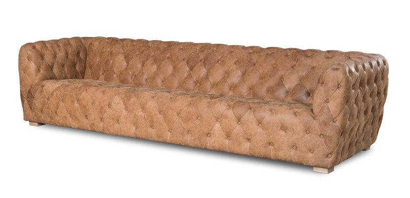 Long Stanley Leather Sofa