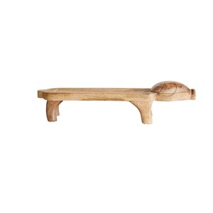 Jadira Mango Wood Hand-Carved Footed Serving Tray