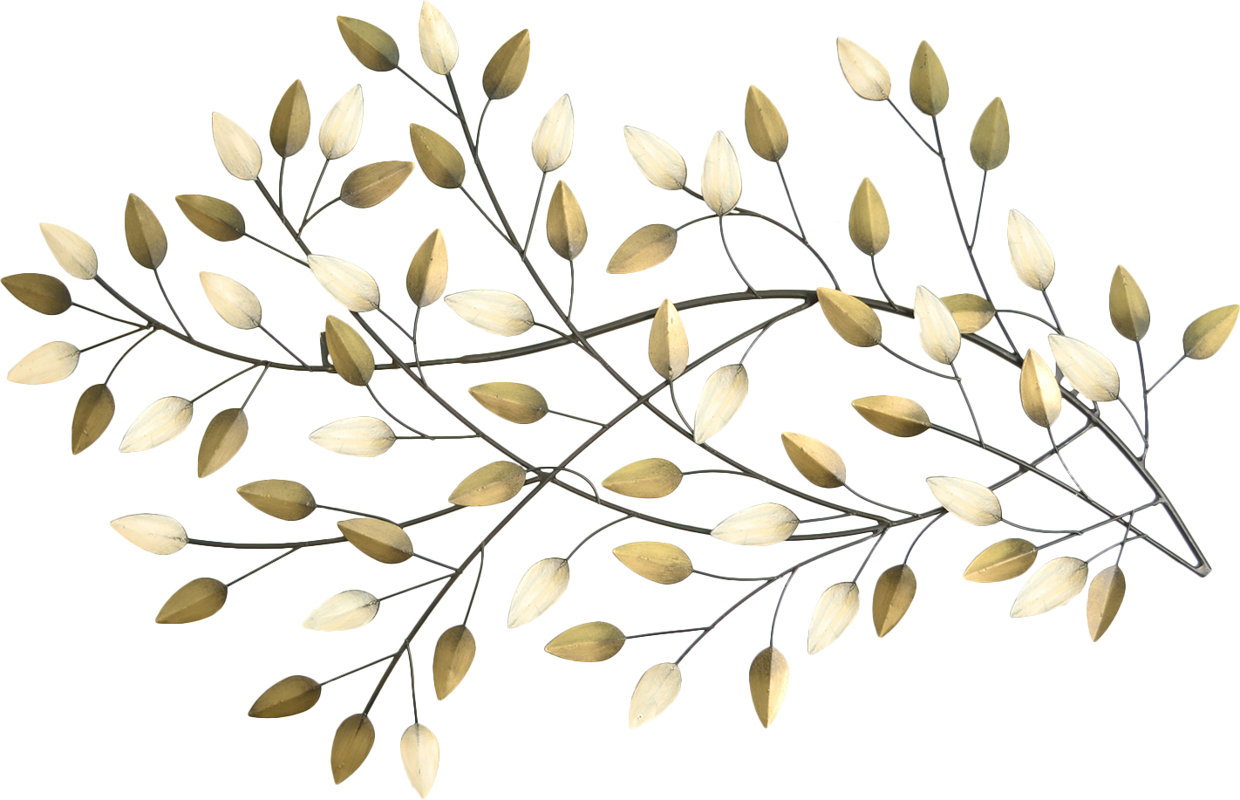 Metal Leaf Wall Decor fleur de lis living champagne and gold metal blowing leaves wall Metal Leaf Wall Decor fleur de lis living champagne and gold metal blowing leaves wall