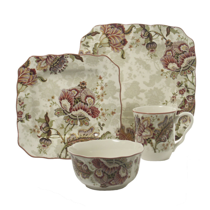 222 Fifth Gabrielle 16 Piece Dinnerware Set & Reviews | Wayfair 222 Fifth Gabrielle 16 Piece Dinnerware Set & Reviews | Wayfair