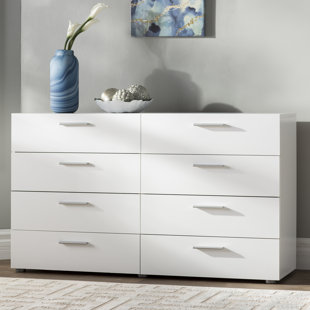White Double Dresser Wayfair Pannell 8 Drawer Double Dresser