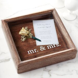 Mr. & Mrs. Keepsake Wood Shadow Decorative Box