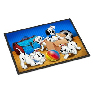 Dalmatians Playing Ball Doormat