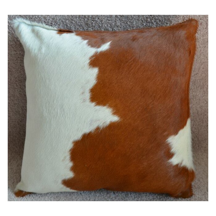 Union Rustic Guynn Cowhide Throw Pillow Cover Reviews Wayfair