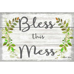 Bless This House Wall Art Wayfair Fl Crown Bless This Mess Farm House Sign Textual Art On Canvas