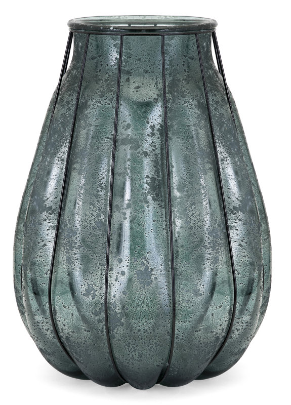 Traditional Recycled Glass Floor Vase & Reviews Joss & Main