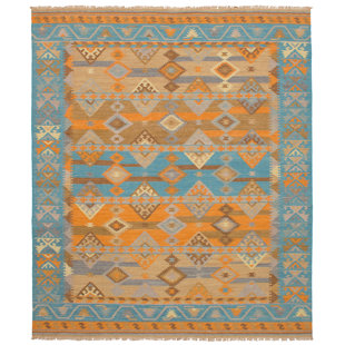 Turquoise And Orange Area Rug Wayfair Norwell Wool Orange Turquoise Area Rug