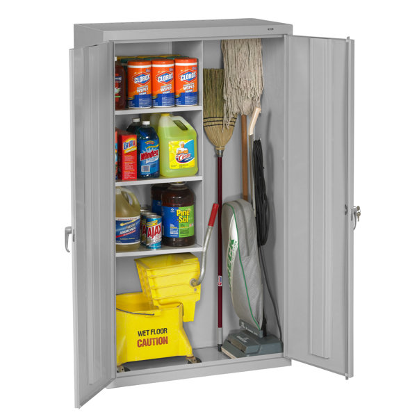 Mop And Broom Storage Cabinet Wayfair