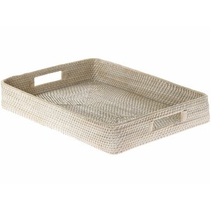 Cresthaven Rectangular White Wash Serving Tray