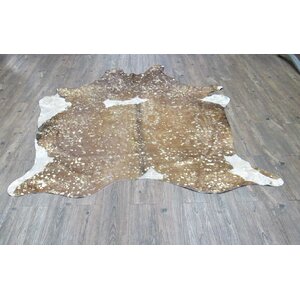 Broadmeade Hand Woven Cowhide Camel Area Rug