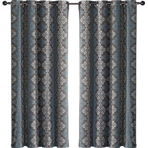 Adalaide Damask Max Blackout Grommet Single Curtain Panel