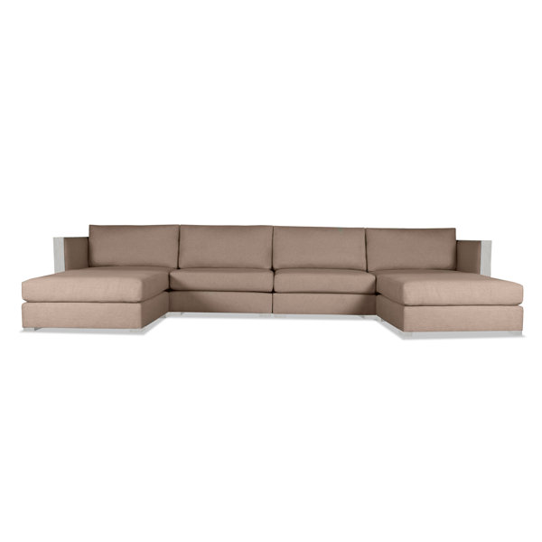 Orren Ellis Steffi Double Chaise Sectional Wayfair