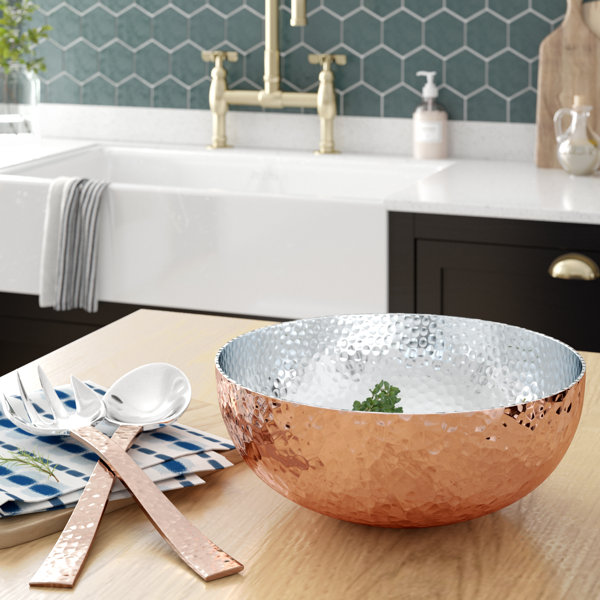 Bowdon Hammered Salad Bowl with Server