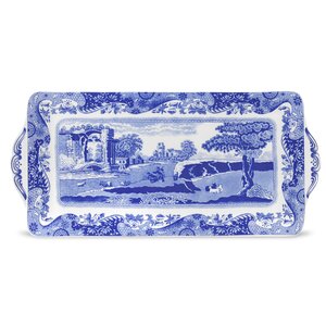 Blue Italian Sandwich Rectangular Serving Tray