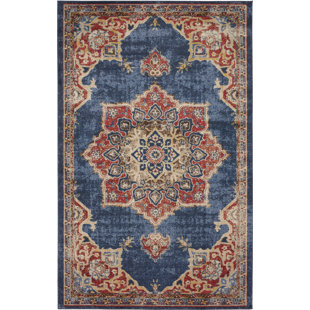 Area Rugs Joss Main Dulin Blue Rust Red Area Rug