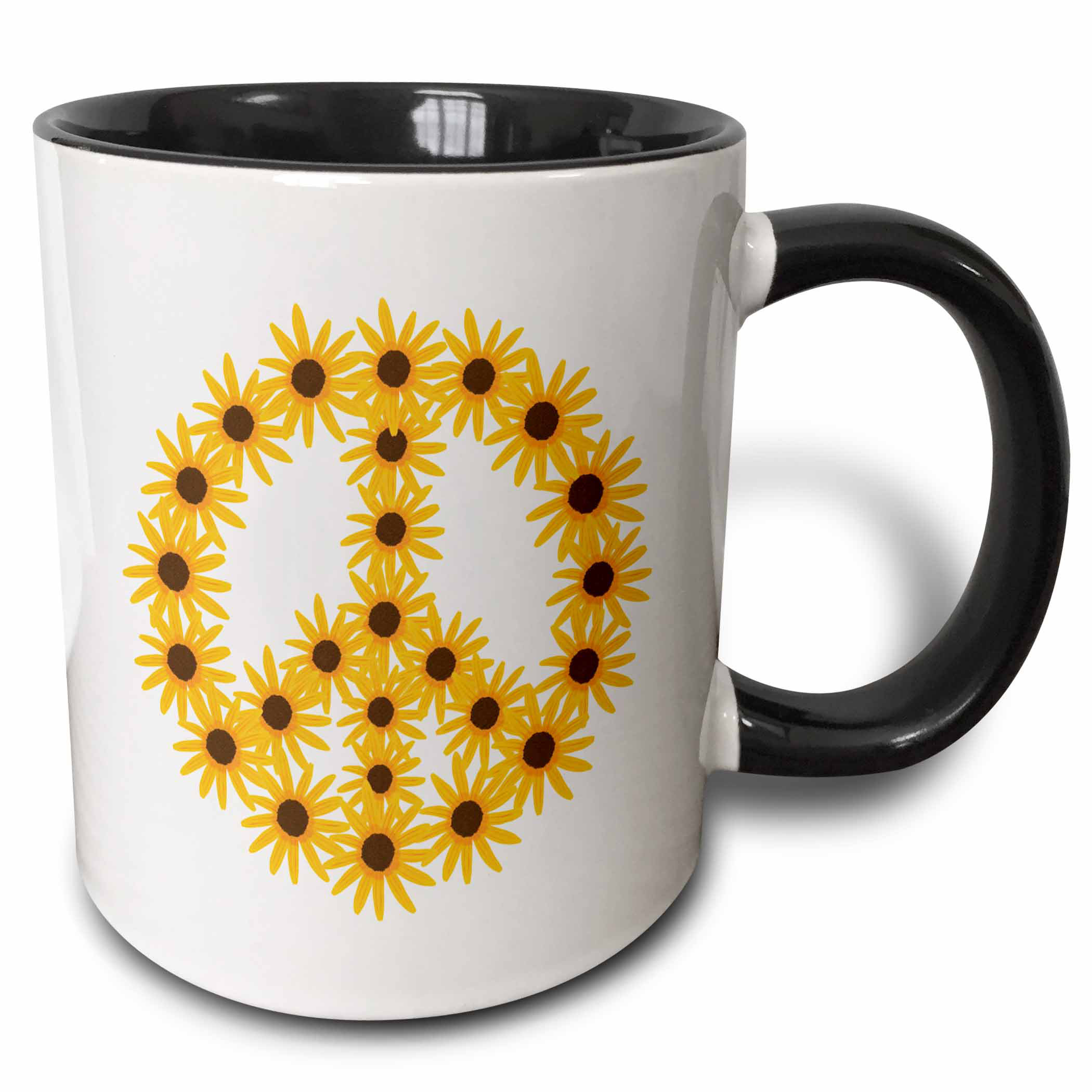 East Urban Home Sunflowers Peace Sign Coffee Mug Wayfair