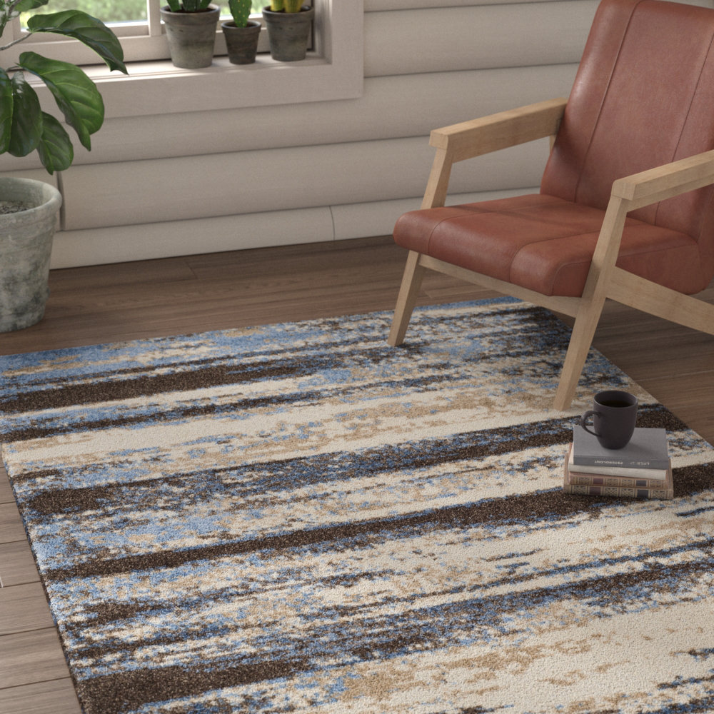Loon Peak San Jacinto Cream Blue Area Rug Reviews Wayfair