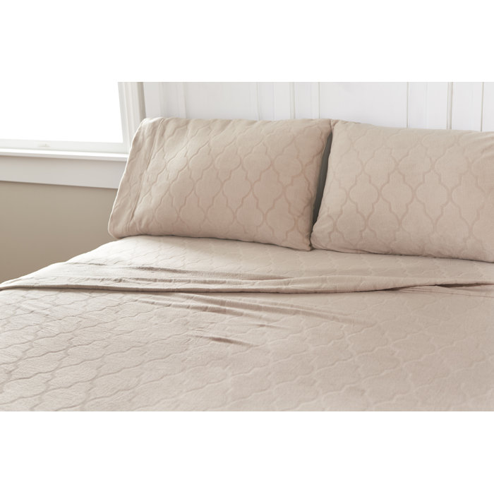 better living etched eastern trellis microfleece sheet set microfleece sheets reviews