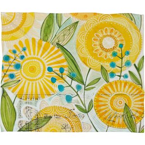 Donmoyer Sun Burst Flowers Throw Blanket